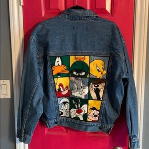 Vintage Looney Tunes Embroidered Denim Jacket